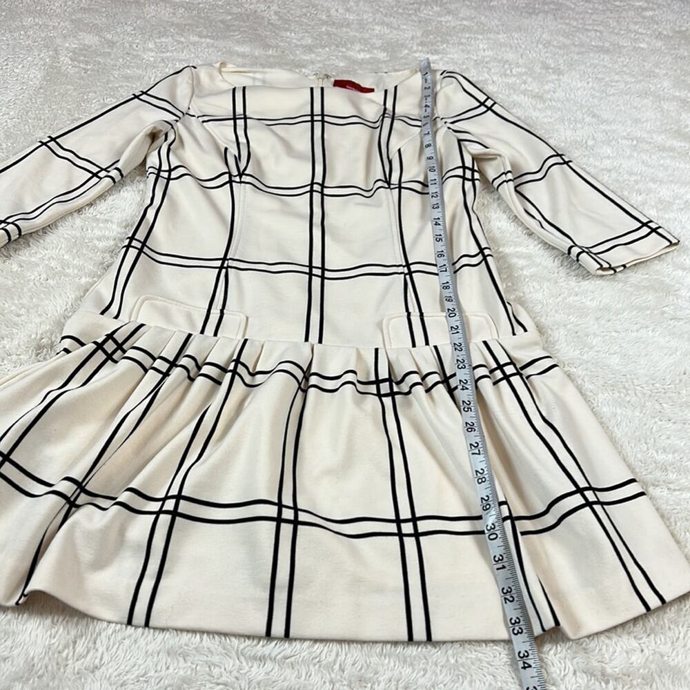 RED Saks Fifth Avenue drop waist windowpane check dress, size 6 - Picture 5 of 12